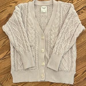 EUC Abercrombie Long Cable Knit Cardigan - Slouchy Fit - Very Soft and Cozy!